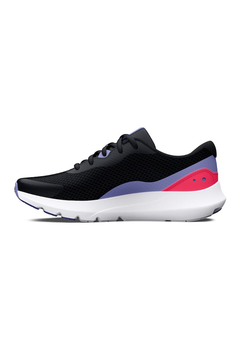 Under Armour Pantofi cu detaliu logo - pentru alergare Surge 3 - Negru/Lila/Roz