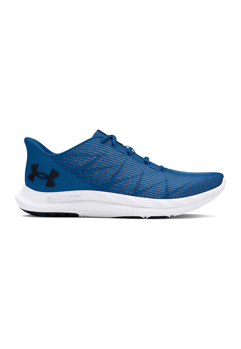 Under Armour Pantofi cu material textil si insertii sintetice pentru alergare Charged Speed Swift - Negru/Albastru