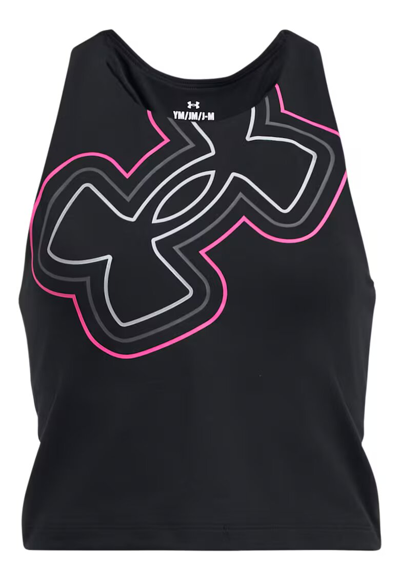 Under Armour Top racerback cu monograma - pentru antrenament Motion Branded - Negru