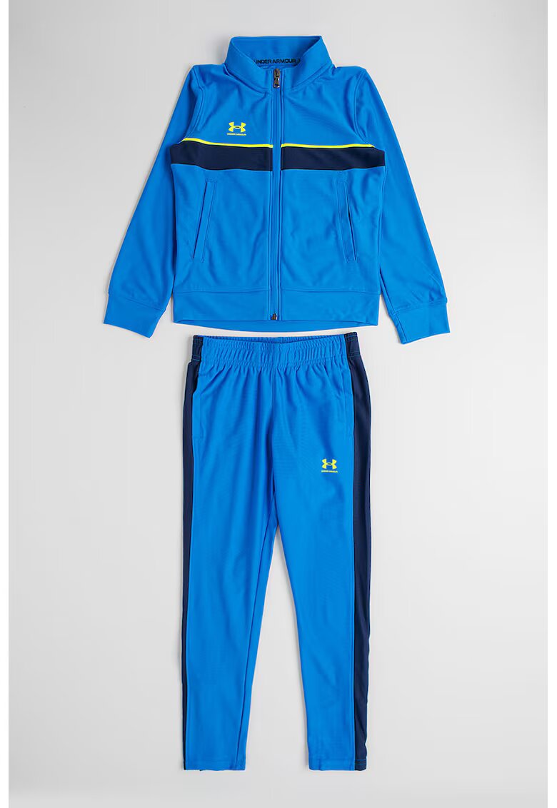 Under Armour Trening cu fermoar si logo - pentru fotbal Challenger - Albastru royal/Verde lime