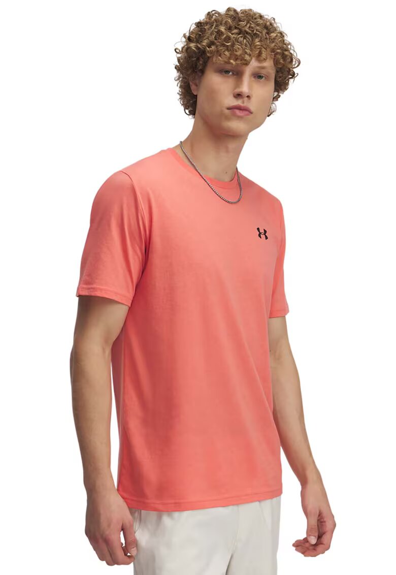 Under Armour Tricou cu decolteu la baza gatului Lockup - Roz somon