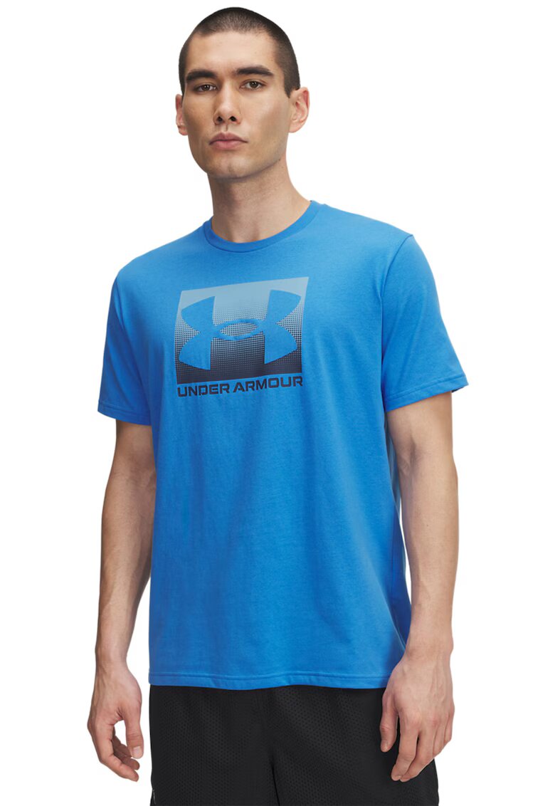 Under Armour Tricou lejer cu logo Boxed - Albastru royal