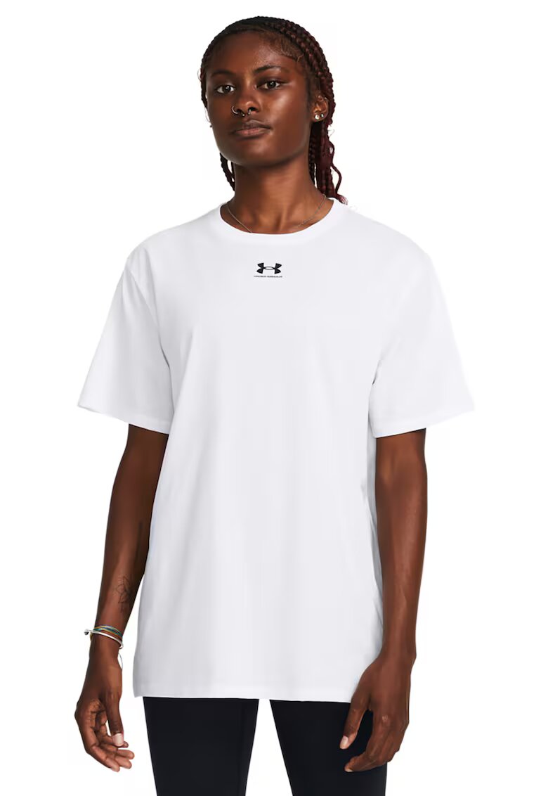 Under Armour Tricou supradimensionat - pentru antrenament Campus - Alb/Negru