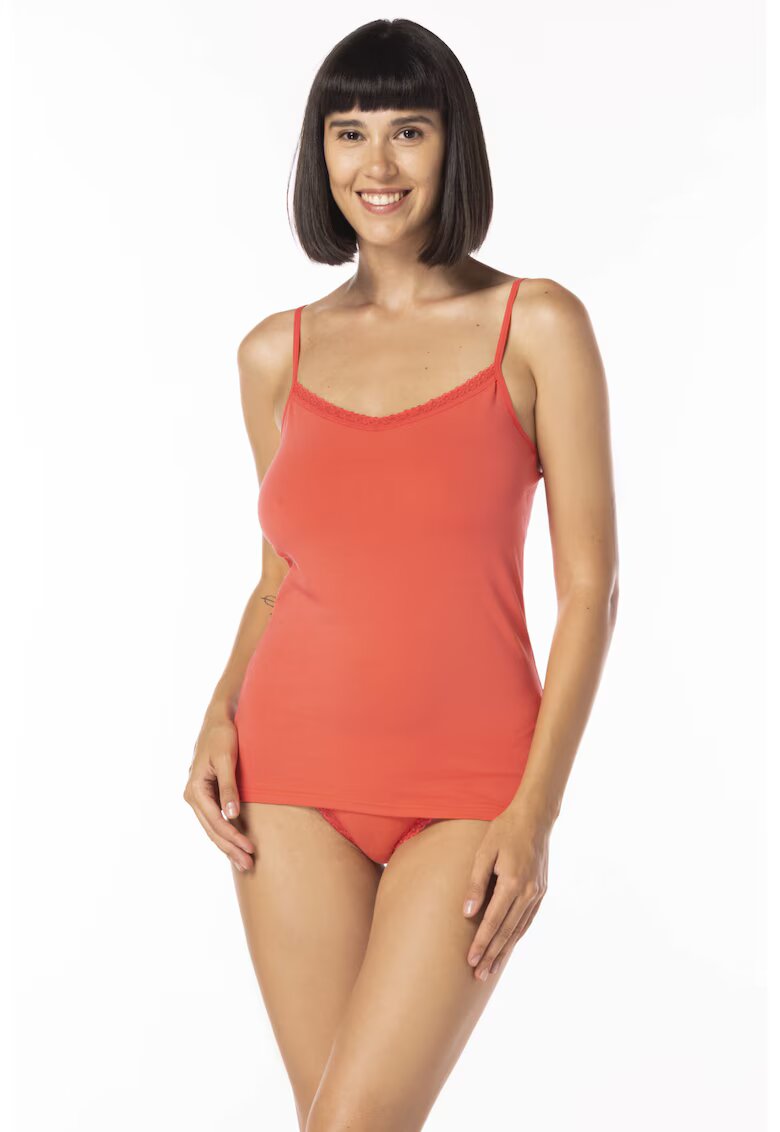 Uniconf Maiou femei cu bretelute MF121 - Coral