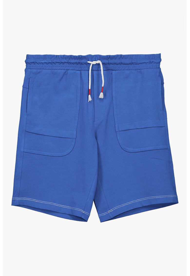 United Colors of Benetton Bermude de bumbac cu snur - Albastru royal