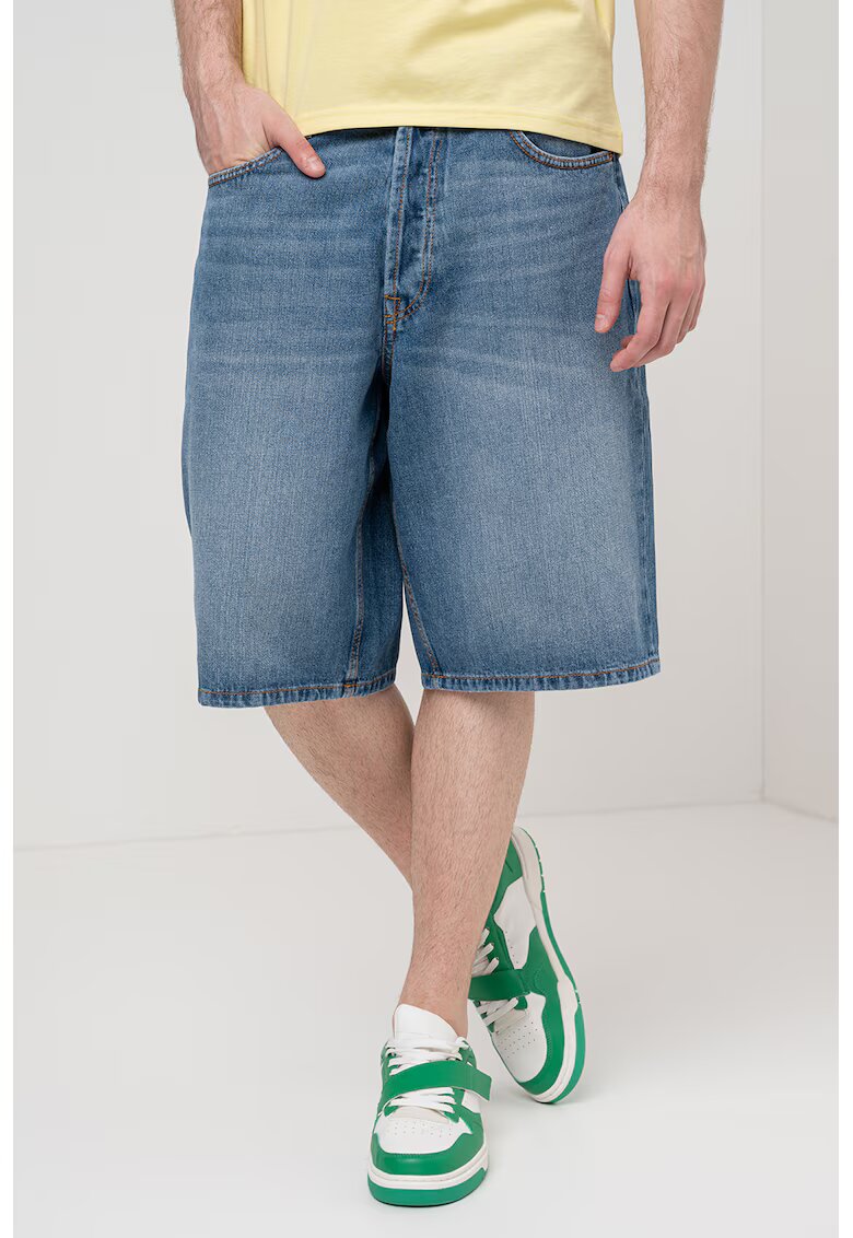 United Colors of Benetton Blugi trei sferturi de denim - Albastru deschis