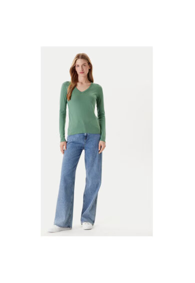 United Colors of Benetton Bluza dama 3GA2E4245 - Bumbac - Verde - Verde