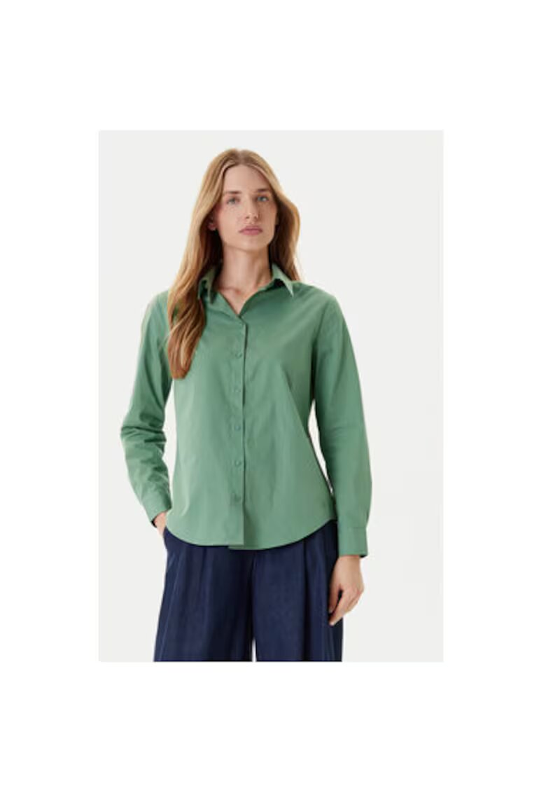 United Colors of Benetton Camasa dama 5HAXDQ0AX - Bumbac - Verde - Verde