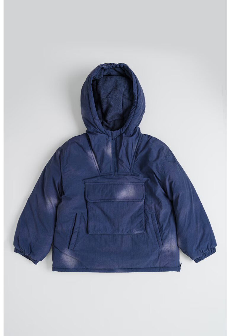 United Colors of Benetton Geaca fara inchidere cu captuseala din fleece - Gri inchis
