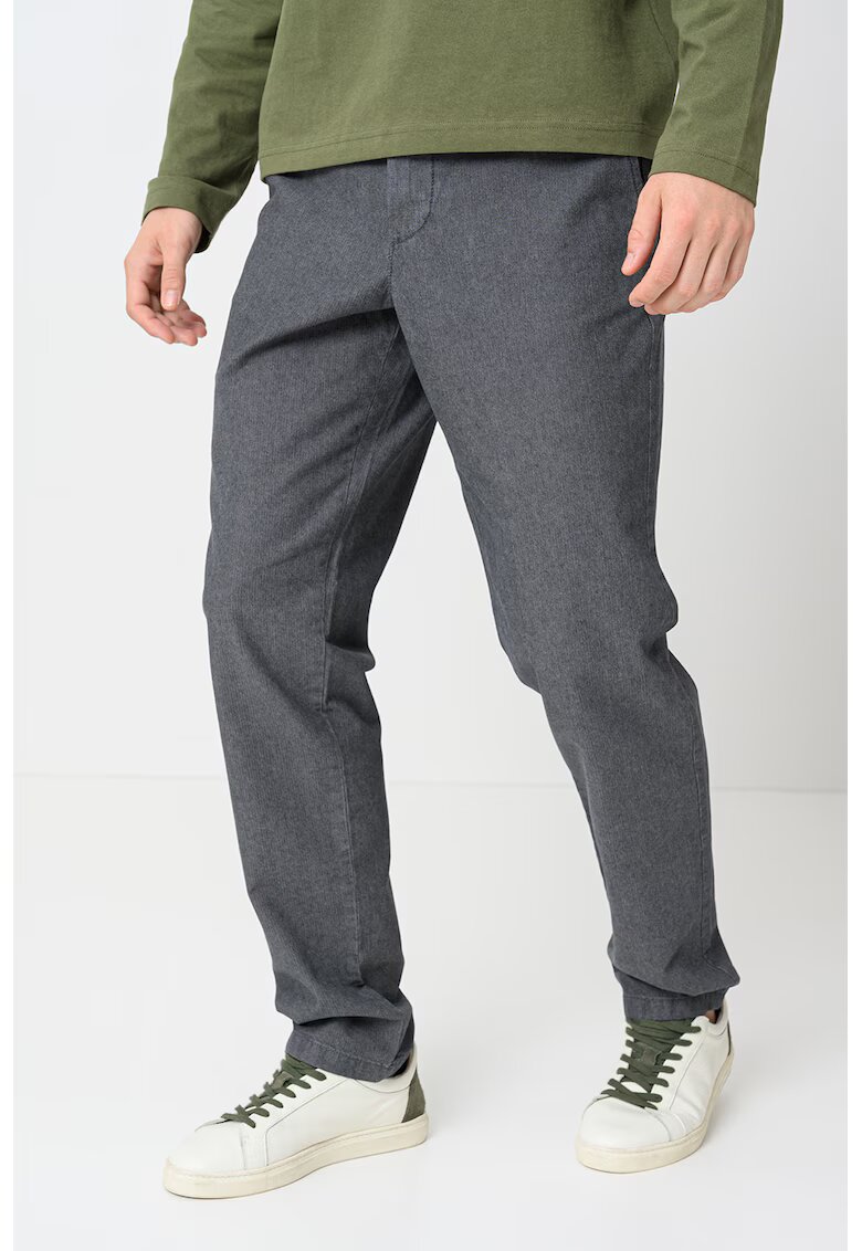 United Colors of Benetton Pantaloni chino cu talie medie - Gri inchis