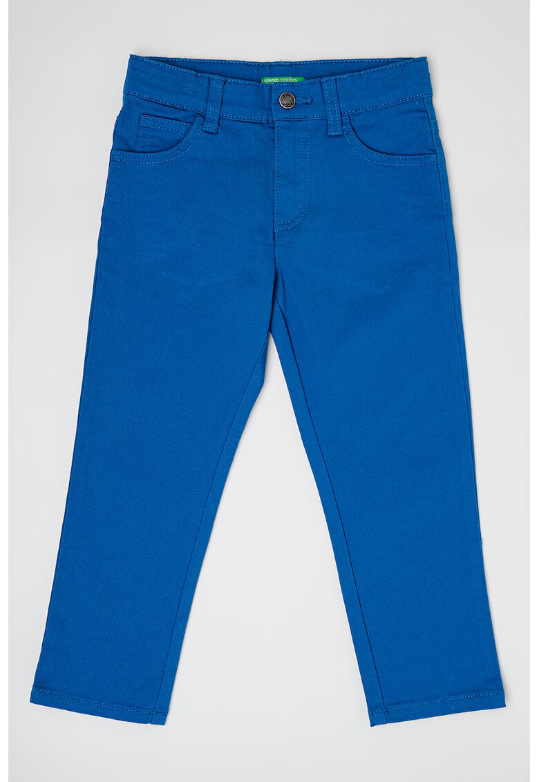 United Colors of Benetton Pantaloni crop cu talie medie - Albastru inchis