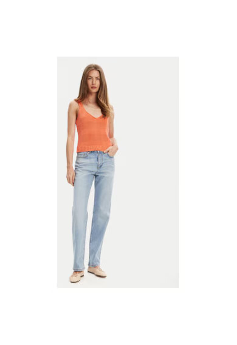 United Colors of Benetton Pantaloni dama 41TBDE00J - Bumbac/Elastan - Albastru - Albastru