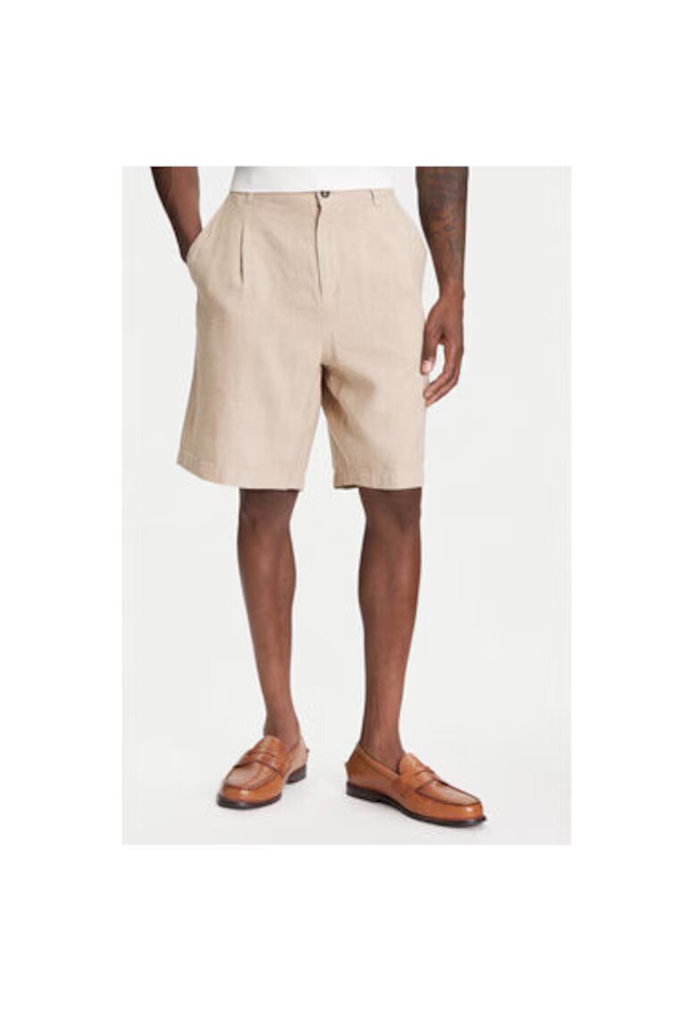 United Colors of Benetton Pantaloni scurti barbati 43B3U9010 - In/Bumbac - Bej - Bej