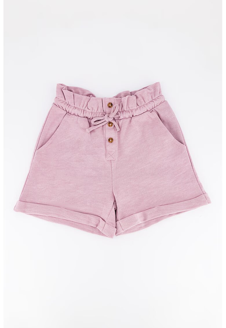 United Colors of Benetton Pantaloni scurti cu snur in talie - Roz prafuit