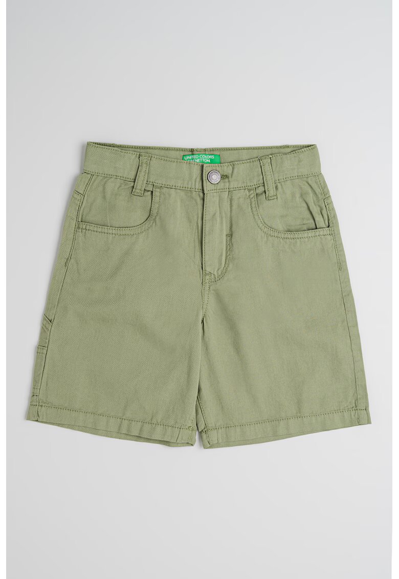 United Colors of Benetton Pantaloni scurti cu talie inalta - Kaki pal