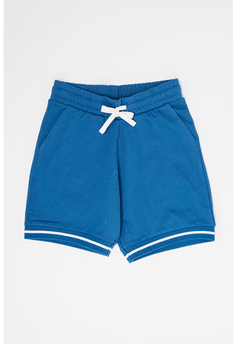 United Colors of Benetton Pantaloni scurti de bumbac cu snur in talie - Albastru