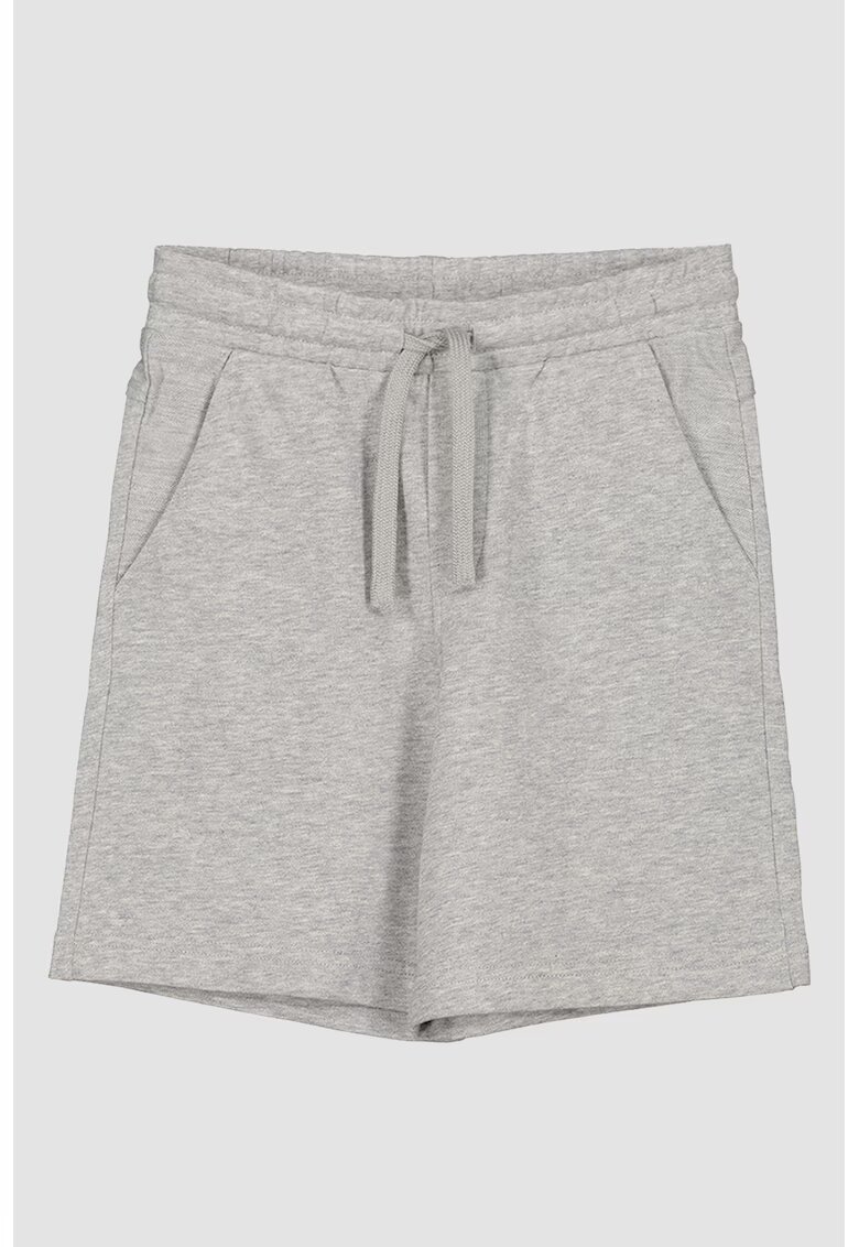 United Colors of Benetton Pantaloni scurti de bumbac cu snur in talie - Gri