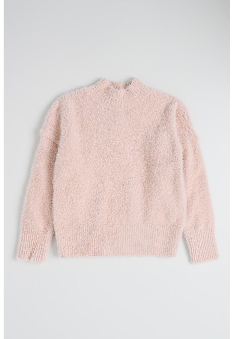 United Colors of Benetton Pulover pufos cu maneci cazute - Roz pastel