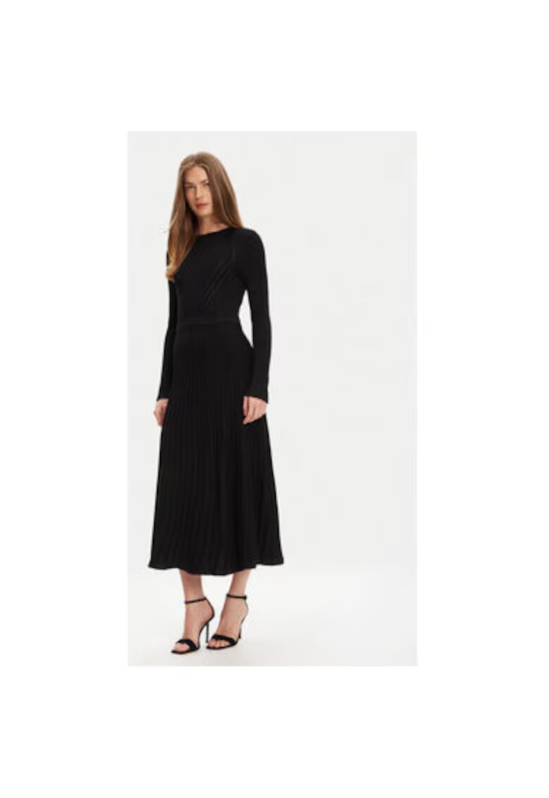 United Colors of Benetton Rochie dama 1QMKDV01W - Viscoza/Poliester - Negru - Negru