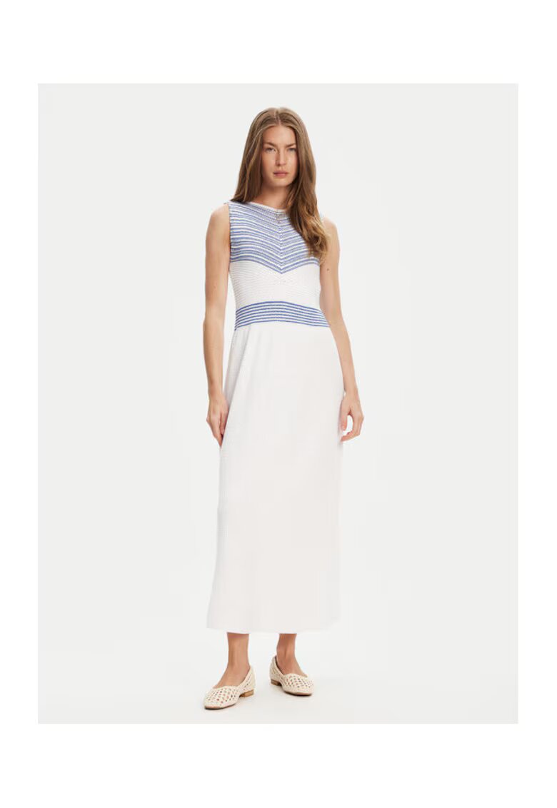 United Colors of Benetton Rochie de vara dama 1194EV02A - Bumbac/Acril - Albastru - Albastru
