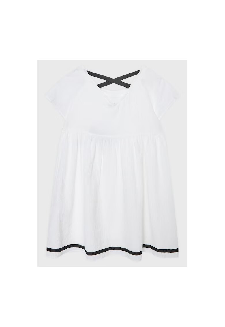 United Colors of Benetton Rochie fete - 301771609 - Bumbac - Alb - Alb