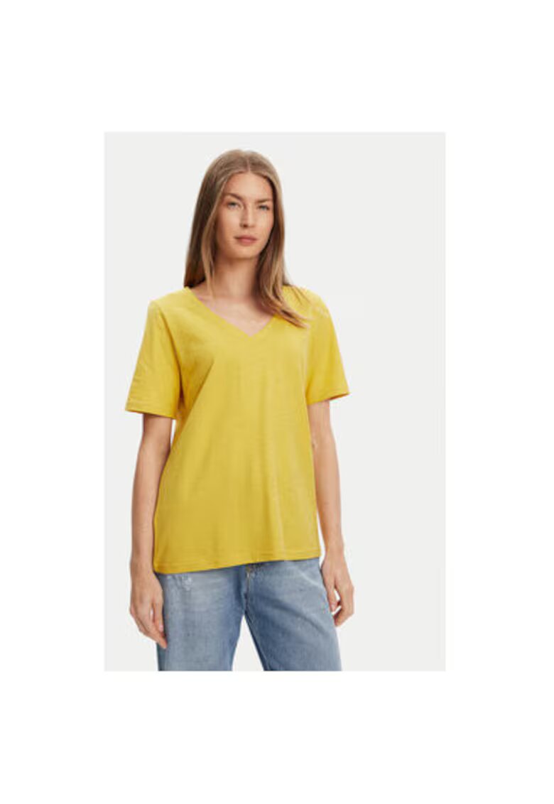 United Colors of Benetton Tricou dama 3BVXD400H - Bumbac - Galben - Galben