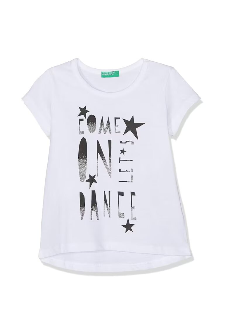 United Colors of Benetton Tricou fete - Bumbac - Alb - Alb