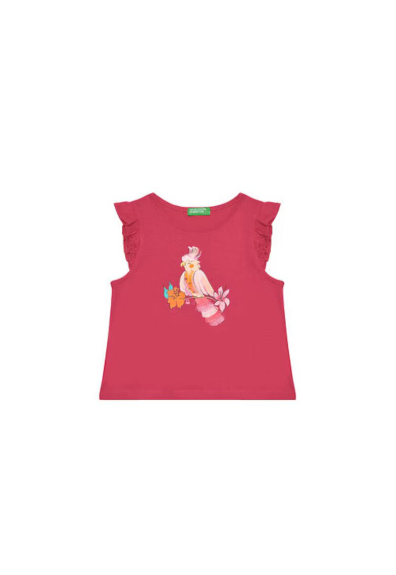 United Colors of Benetton Tricou pentru fete 3I1XG10JK - Bumbac - Roz - Roz