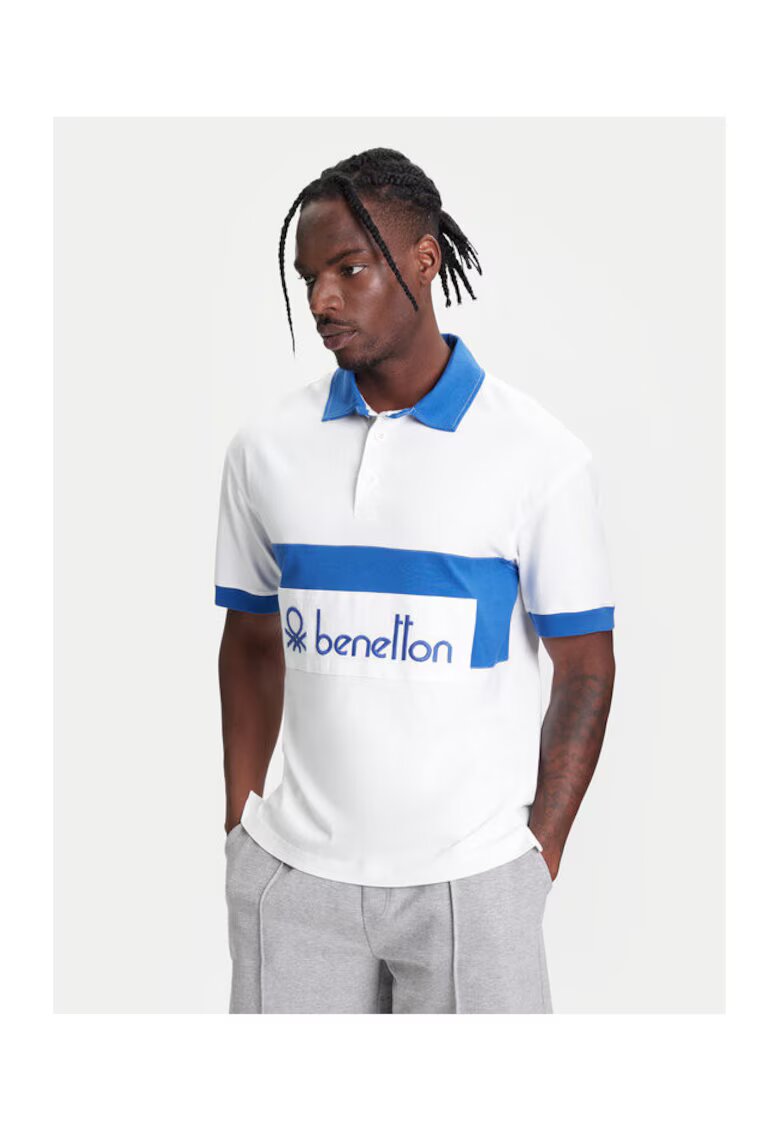 United Colors of Benetton Tricou polo barbati 3MCYU301U - Bumbac - 98755