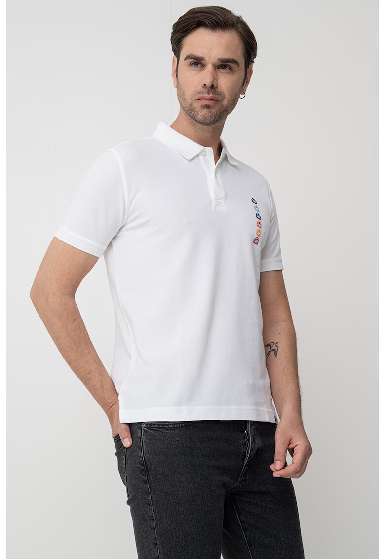 United Colors of Benetton Tricou polo de bumbac - Alb optic