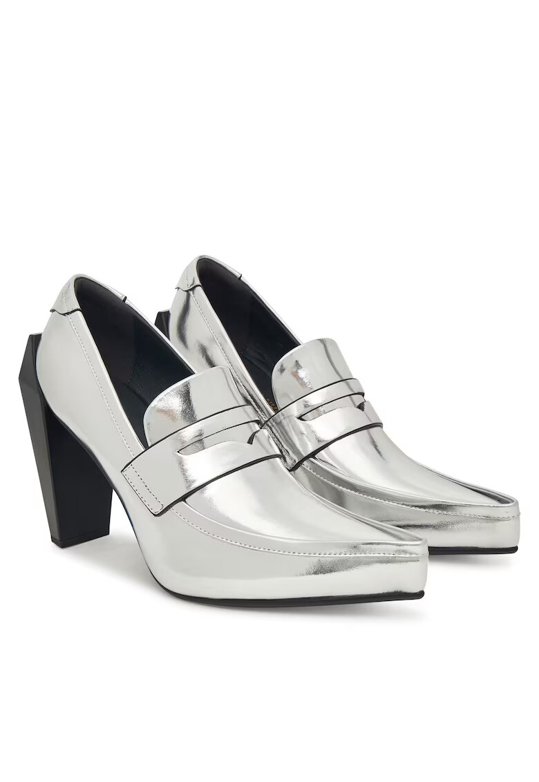 United Nude Pantofi dama - Silver Gem Loafer Hi - piele naturala - Argintiu