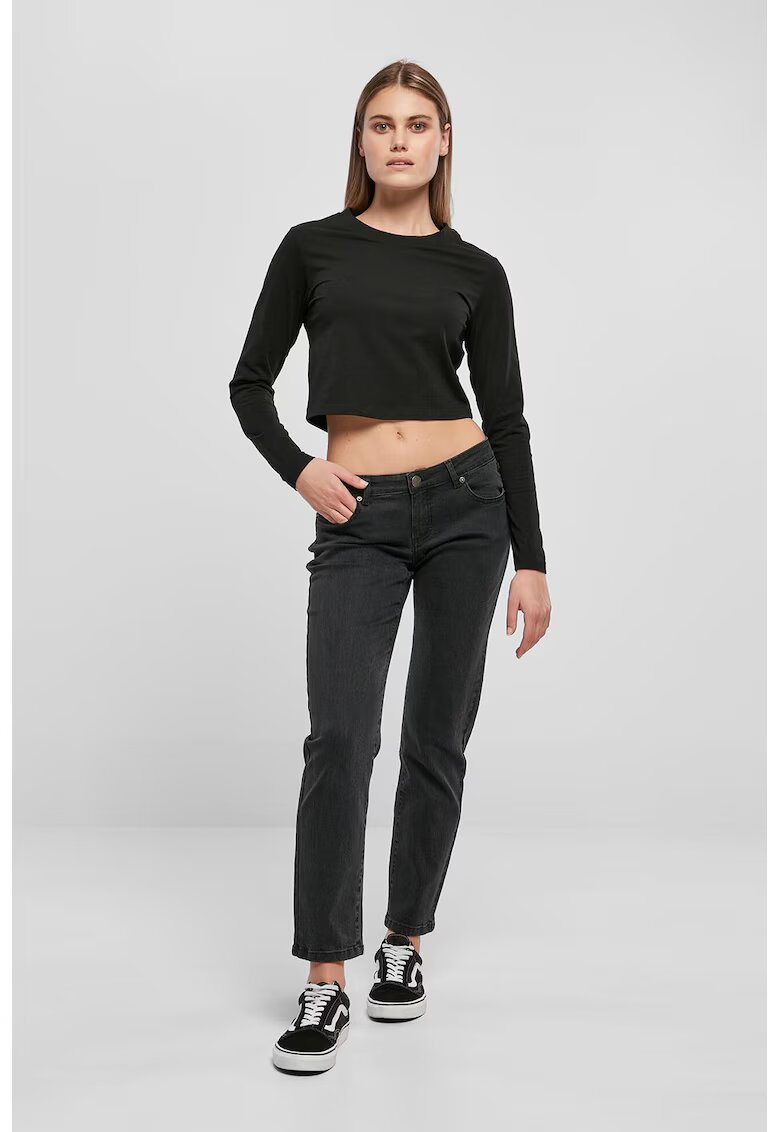 Urban Classics Blugi slim-fit cu talie joasa - Negru