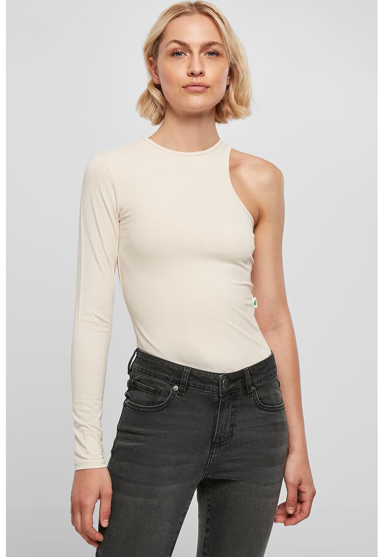 Urban Classics Body din bumbac organic cu o singura maneca - Crem