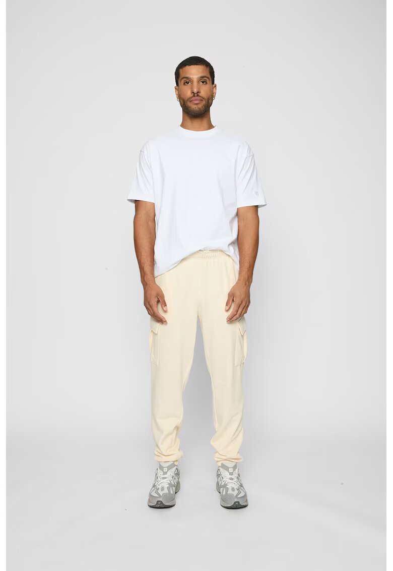 Urban Classics Pantaloni cargo din amestec de bumbac organic - Crem