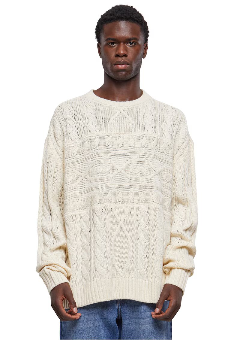 Urban Classics Pulover tricotat supradimensionat - Maro nisip
