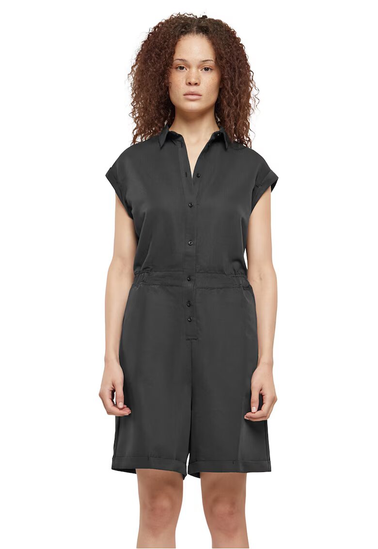 Urban Classics Salopeta scurta cu buzunare aplicate - Negru