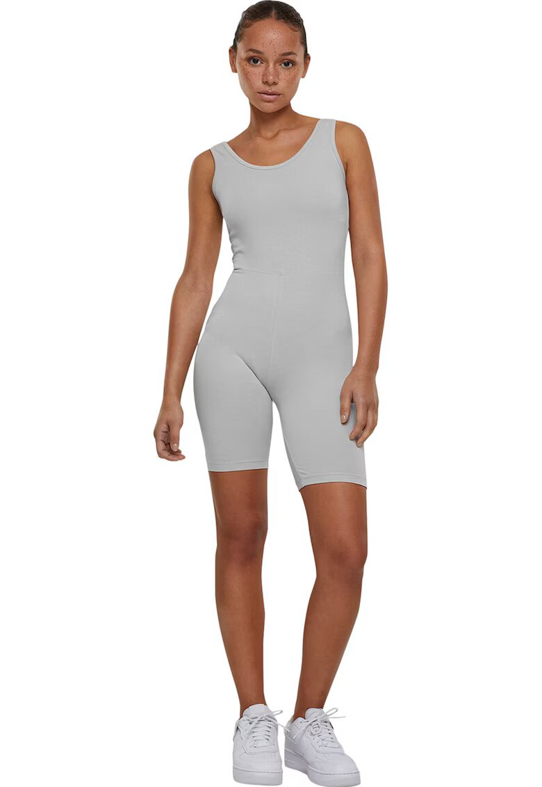 Urban Classics Salopeta scurta din amestec de bumbac - Gri