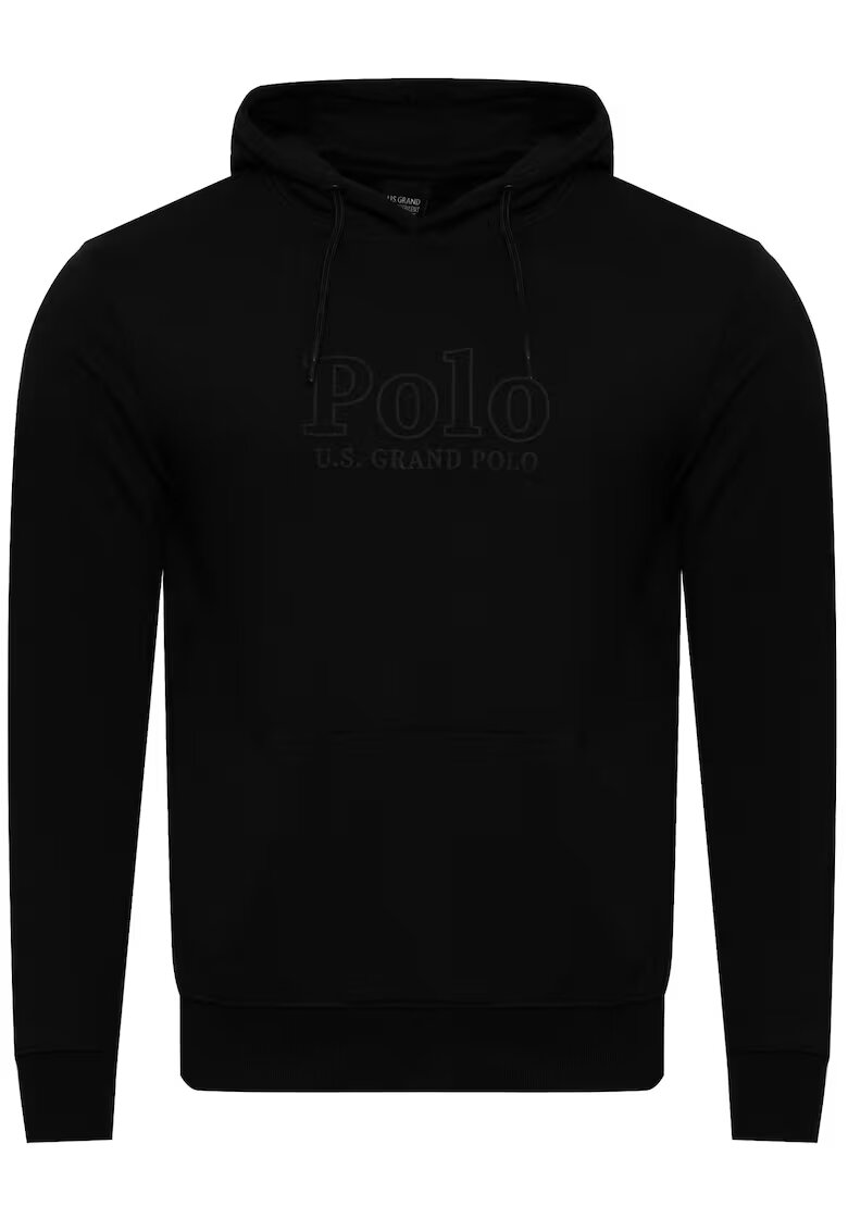 US GRAND POLO EQUIPMENT  APPAREL Hanorac barbati - U.S. GRAND POLO - US52328M/4008 - cu gluga - poliester/bumbac - negru