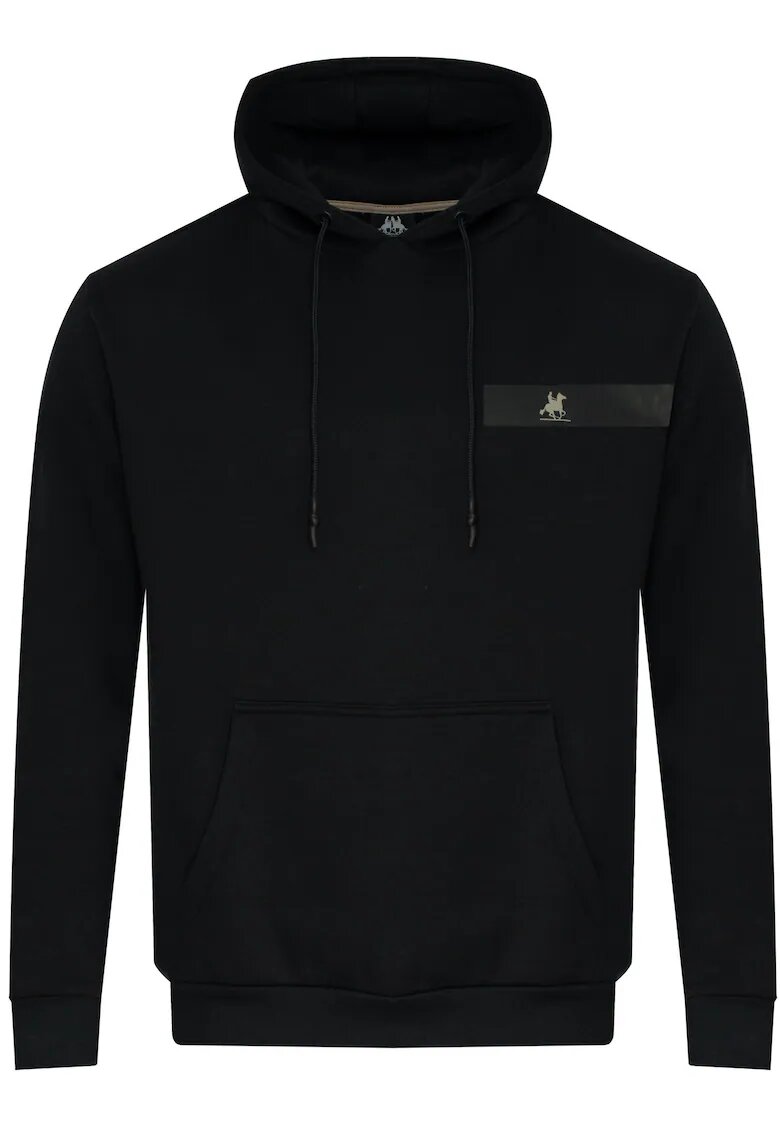 US GRAND POLO EQUIPMENT  APPAREL Hanorac pentru barbati - U.S. GRAND POLO - cu gluga - bumbac/poliester - negru