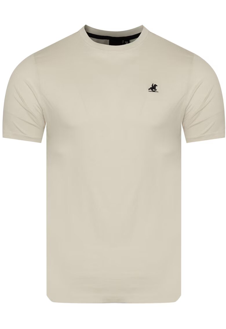US GRAND POLO EQUIPMENT  APPAREL Tricou barbati - U.S. GRAND POLO - model US51601M/0108 - bej - 100% bumbac - broderie logo -