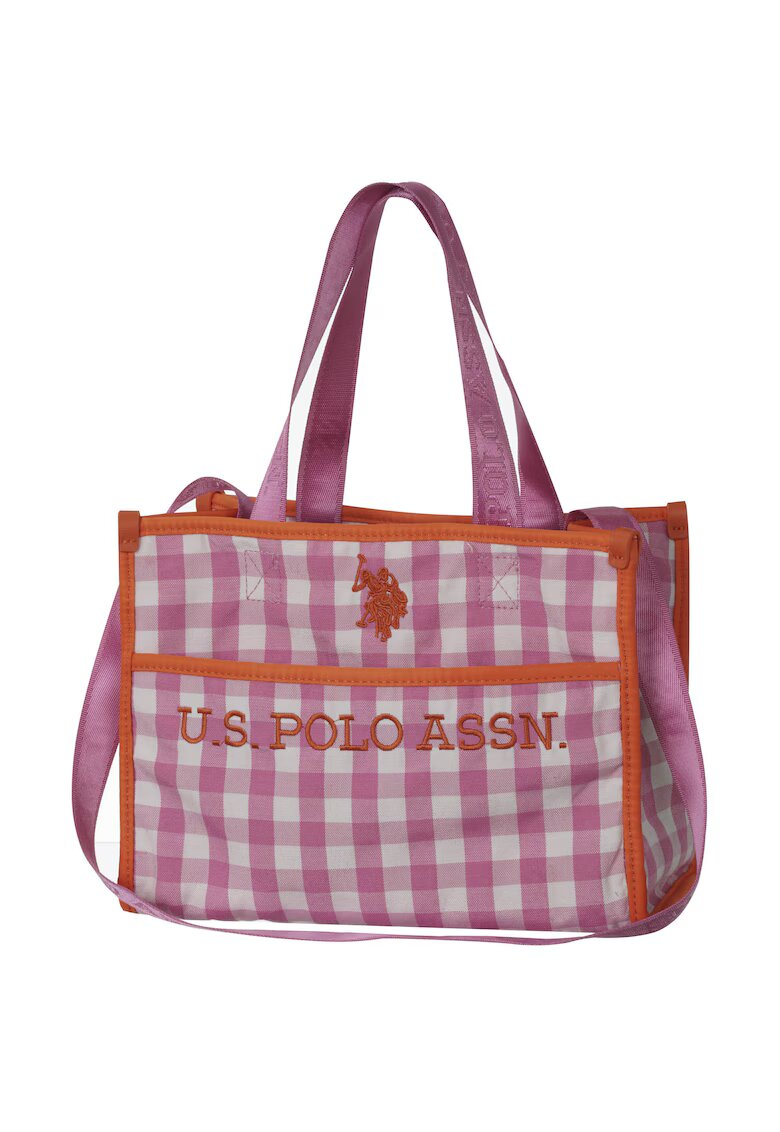 US Polo ASSN Geanta de plaja mica roz - 20x27 -5x10 -5cm