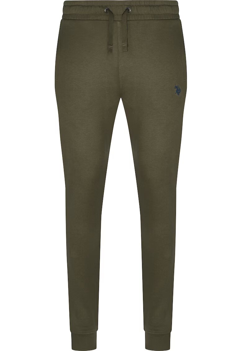 US Polo ASSN Pantaloni Barbati NIKY Khaki cu Talie Elastica si Buzunare Profunde - Kaki