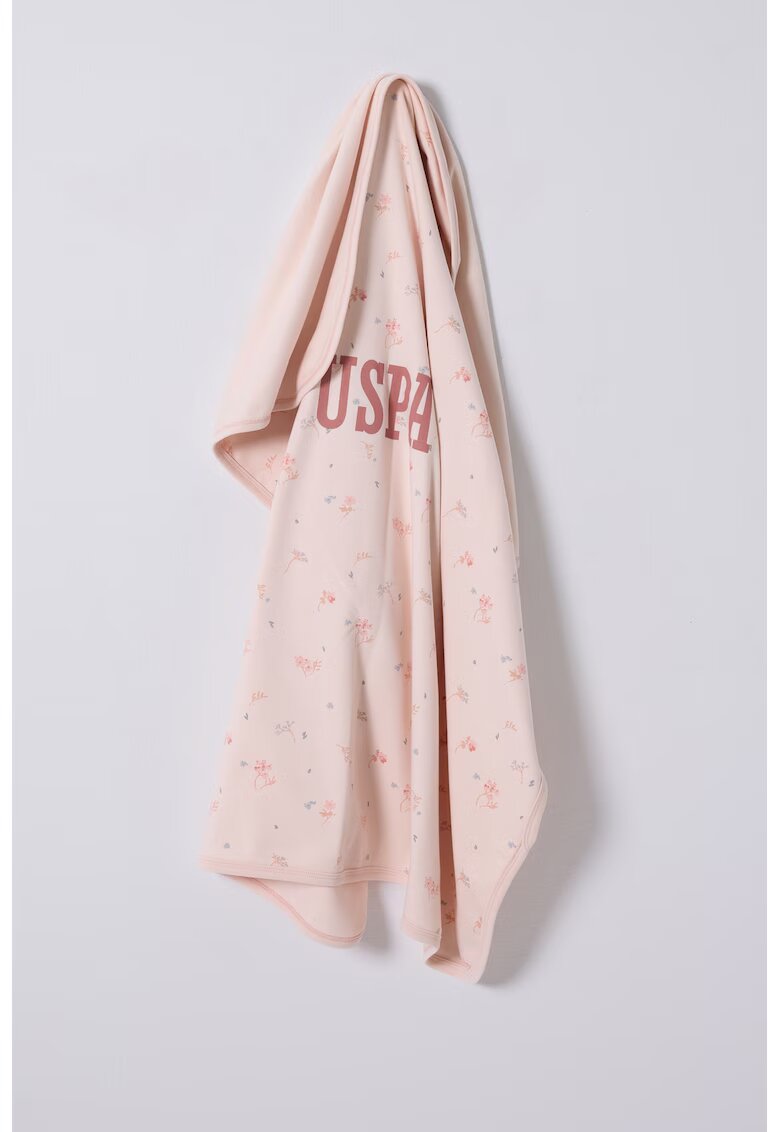 US Polo ASSN Prosop de bumbac cu imprimeu - Bej deschis