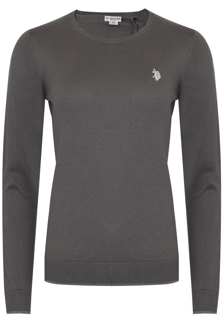 US Polo ASSN Pulover dama - gri - 90% bumbac - 10% casmir
