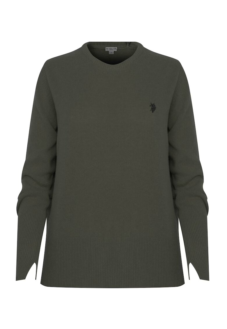 US Polo ASSN pulover de dama PRIN verde bumbac - Kaki