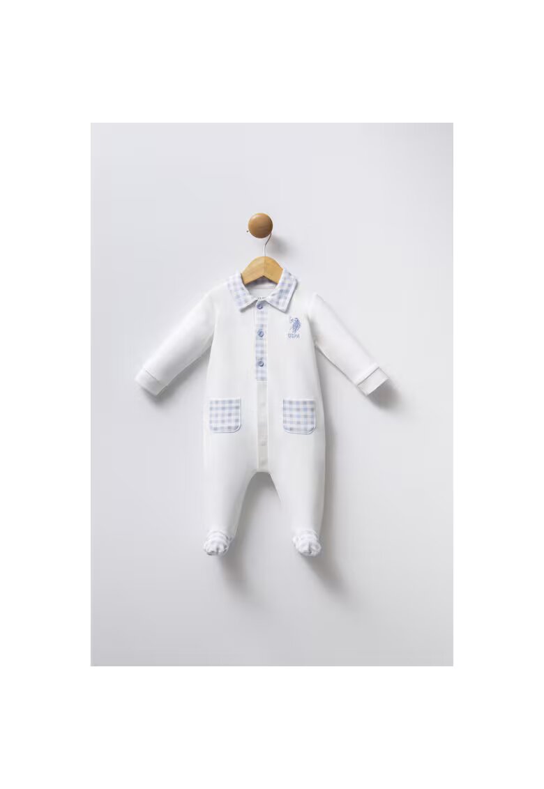 US Polo ASSN Salopeta bebelusi - USB2257-WHITE - Alb -
