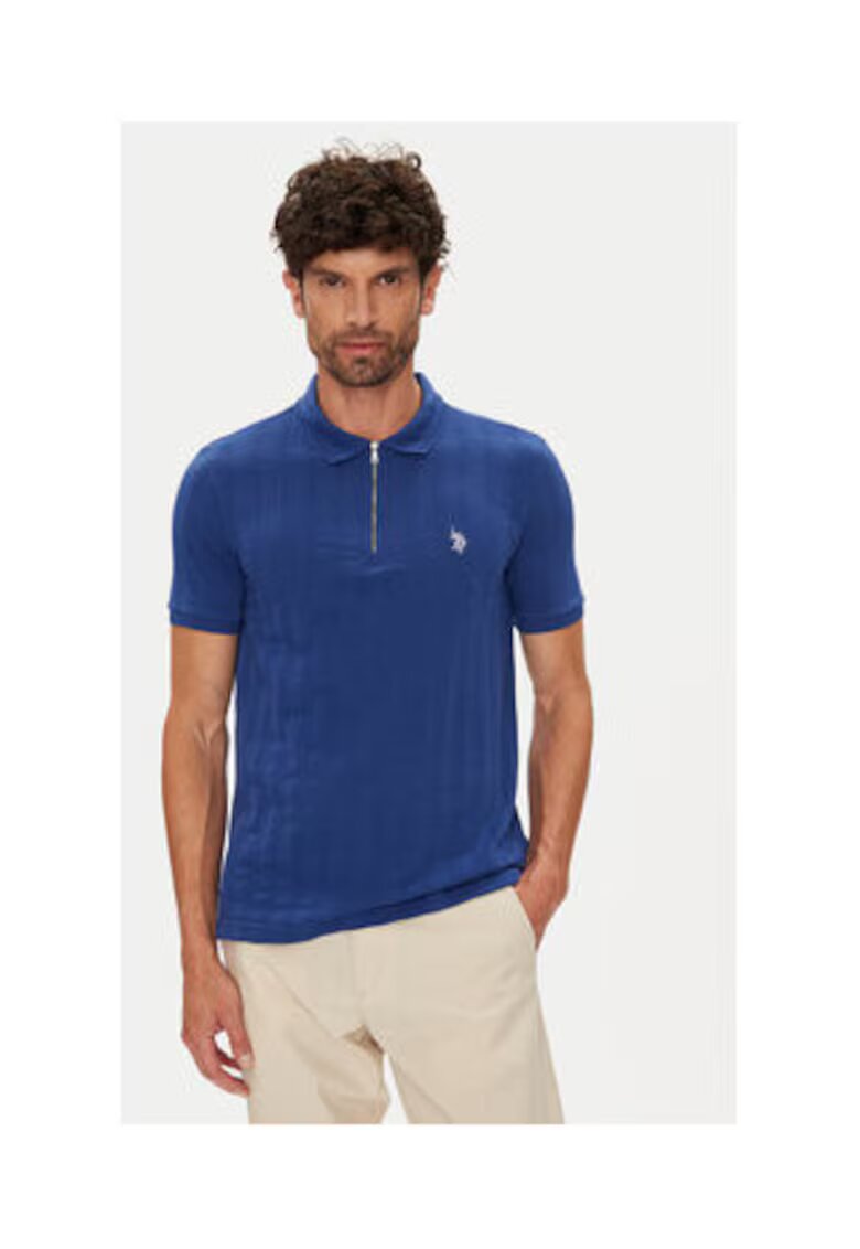 US Polo ASSN Tricou barbati - albastru - 70% poliester - 30% bumbac