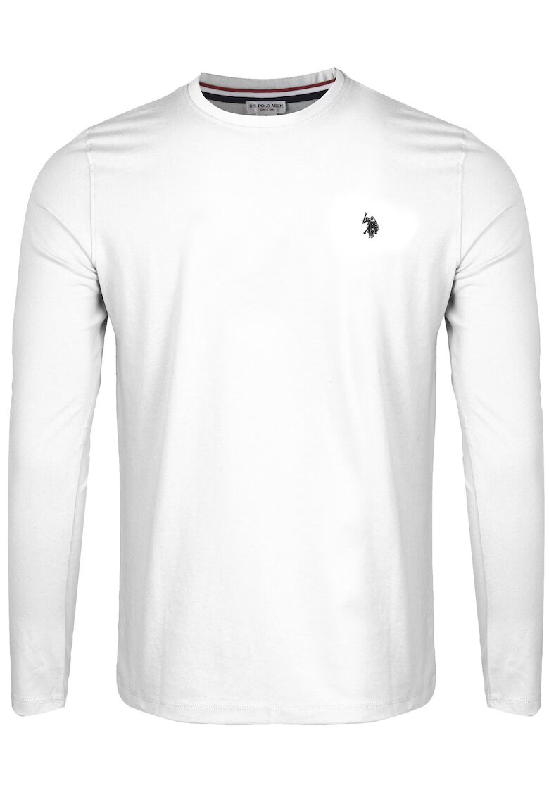 US Polo ASSN Tricou barbati - WILL - guler crosetat - alb - bumbac