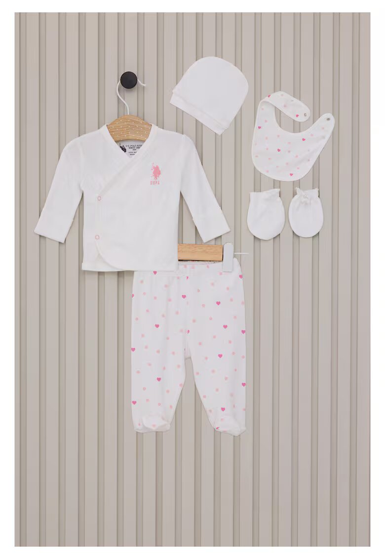 US Polo ASSN U.S Polo Assn. Set 5 piese pentru nou nascuti