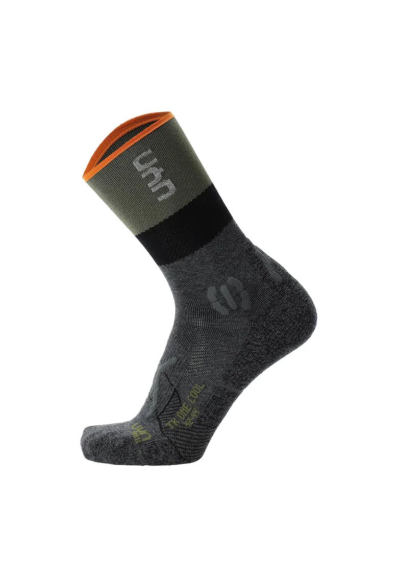 Uyn Sosete din amestec de lyocell cu detaliu logo pentru trekking - Verde/Gri